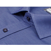 Синяя приталенная мужская рубашка с длинными рукавами-2