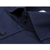 Темно-синяя приталенная рубашка с длинными рукавами-2
