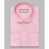 Розовая приталенная рубашка с длинными рукавами-3