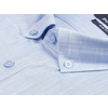 Голубая приталенная рубашка меланж с коротким рукавом-2