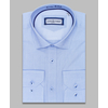 Голубая приталенная рубашка с длинными рукавами-4