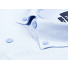 Голубая приталенная мужская рубашка с длинными рукавами-2
