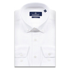 Белая приталенная рубашка с длинными рукавами и воротником баттен-даун-3