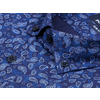 Темно-синяя приталенная рубашка в огурцах с длинными рукавами-2