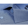 Сине-серая приталенная рубашка Poggino с длинными рукавами-2