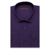 Темно-фиолетовая приталенная рубашка с длинными рукавами-3