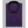 Темно-фиолетовая приталенная рубашка с длинными рукавами-4