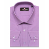 Бледно-пурпурная приталенная рубашка в клетку с длинными рукавами-3