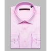 Розовая приталенная рубашка с длинными рукавами-4