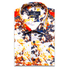 Разноцветная приталенная рубашка в абстракции с коротким рукавом-3