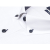 Белая приталенная рубашка с коротким рукавом-2