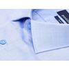 Голубая приталенная рубашка с коротким рукавом-2
