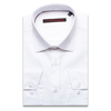 Белая приталенная мужская рубашка с длинными рукавами-3