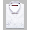Белая приталенная мужская рубашка с длинными рукавами-4
