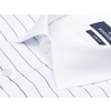Белая комбинированная мужская рубашка в горизонтальную полоску с длинными рукавами-2