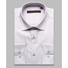 Светло-серая приталенная рубашка с длинными рукавами-4