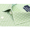 Зеленая приталенная рубашка в клетку с длинными рукавами-2