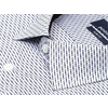 Черно-белая приталенная рубашка в отрезках с длинными рукавами-2