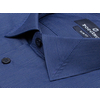 Темно-синяя мужская рубашка в полоску с длинными рукавами-2