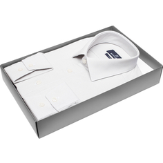 Мужская рубашка Poggino приталенный цвет светло-серый однотонный купить в Москве недорого