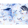 Голубая мужская рубашка в цветах с длинными рукавами-2