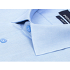 Голубая приталенная рубашка с коротким рукавом-2