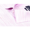 Бледно-розовая приталенная рубашка меланж с коротким рукавом-2