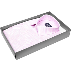Мужская рубашка Poggino приталенный цвет розовый меланж купить в Москве недорого
