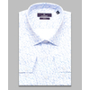 Голубая мужская рубашка в цветах с длинными рукавами-4