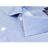 Синяя приталенная рубашка в полоску с длинным рукавом-2