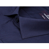 Темно-синяя приталенная рубашка в полоску с длинными рукавами-2