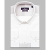 Белая комбинированная мужская рубашка в горизонтальную полоску с длинными рукавами-4