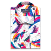 Разноцветная приталенная рубашка в абстракции с длинными рукавами-3