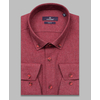 Байковая бордовая мужская рубашка меланж с длинными рукавами-4