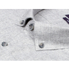Байковая серая приталенная мужская рубашка меланж с длинным рукавом-2