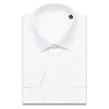 Белая мужская рубашка в полоску с длинными рукавами-3