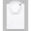 Белая мужская рубашка в полоску с длинными рукавами-4