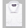 Белая приталенная рубашка с длинными рукавами-4