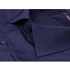 Темно-синяя приталенная мужская рубашка с длинными рукавами-2