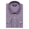 Пурпурно-серая приталенная рубашка с длинными рукавами-3