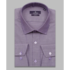 Пурпурно-серая приталенная рубашка с длинными рукавами-4