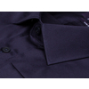 Темно-синяя приталенная мужская рубашка с длинными рукавами-2
