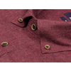 Байковая бордовая мужская рубашка меланж с длинными рукавами-2