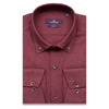 Байковая бордовая мужская рубашка меланж с длинными рукавами-3