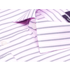 Розовая приталенная рубашка в полоску с длинными рукавами-2