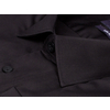 Черная приталенная рубашка с длинными рукавами-2