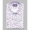 Белая мужская рубашка в цветах с длинными рукавами-4