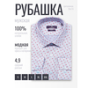 Светло-серая приталенная рубашка в огурцах с длинным рукавом-4