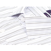 Белая приталенная мужская рубашка в полоску с длинными рукавами-2
