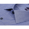 Синяя приталенная рубашка в полоску с длинным рукавом-2
